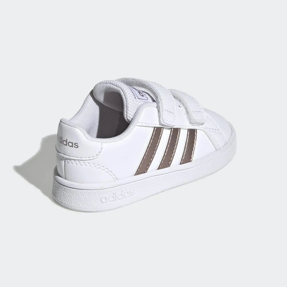 Adidas scarpa sneakers con strappo da bambino Grand Court I EF0116 bianco