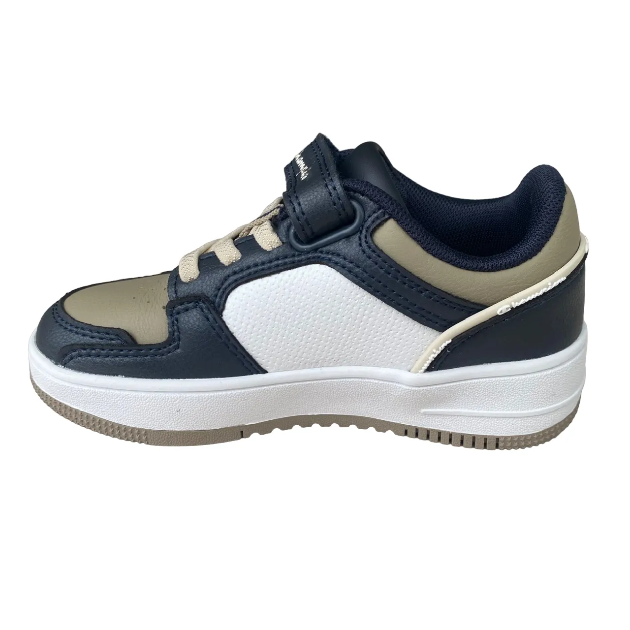 Champion scarpa sneakers da bambino con laccio elastico Rebound 2.0 Low S32414 blu-bianco-beige