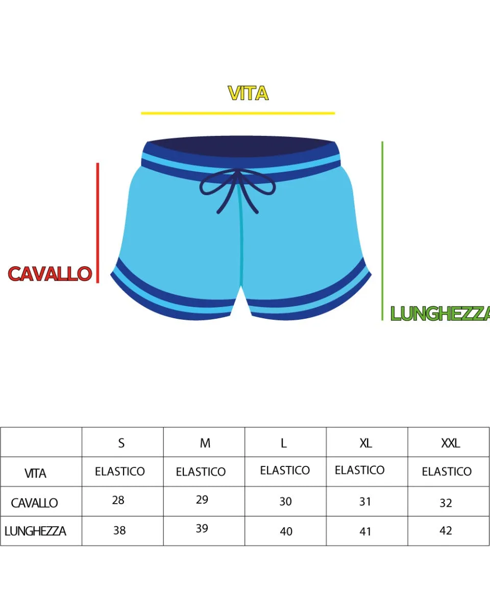 Costume Da Bagno Uomo Boxer Tinta Unita Elastico Blu Royal GIOSAL-SU1212A