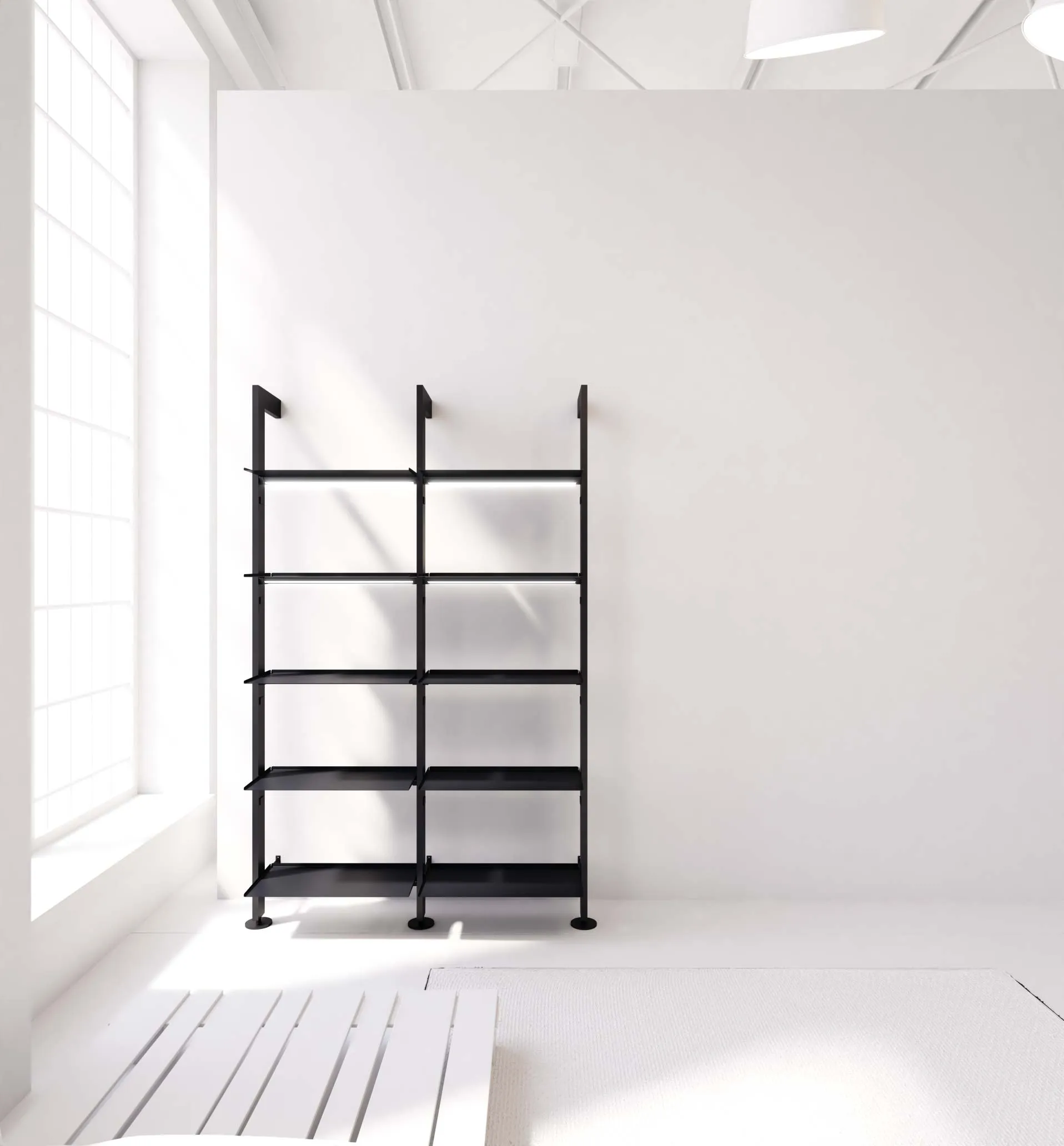 Giostra-L Lux libreria con LED