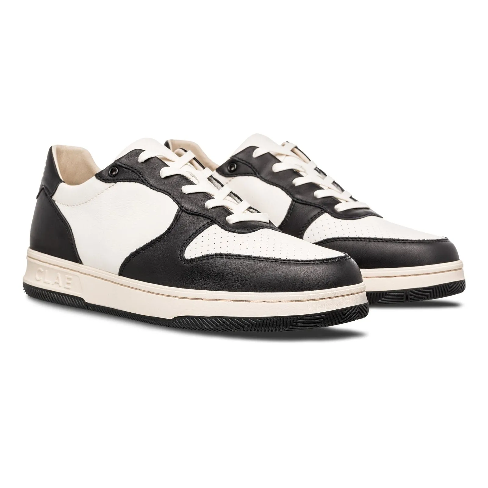 MALONE - BLACK LEATHER OFF-WHITE