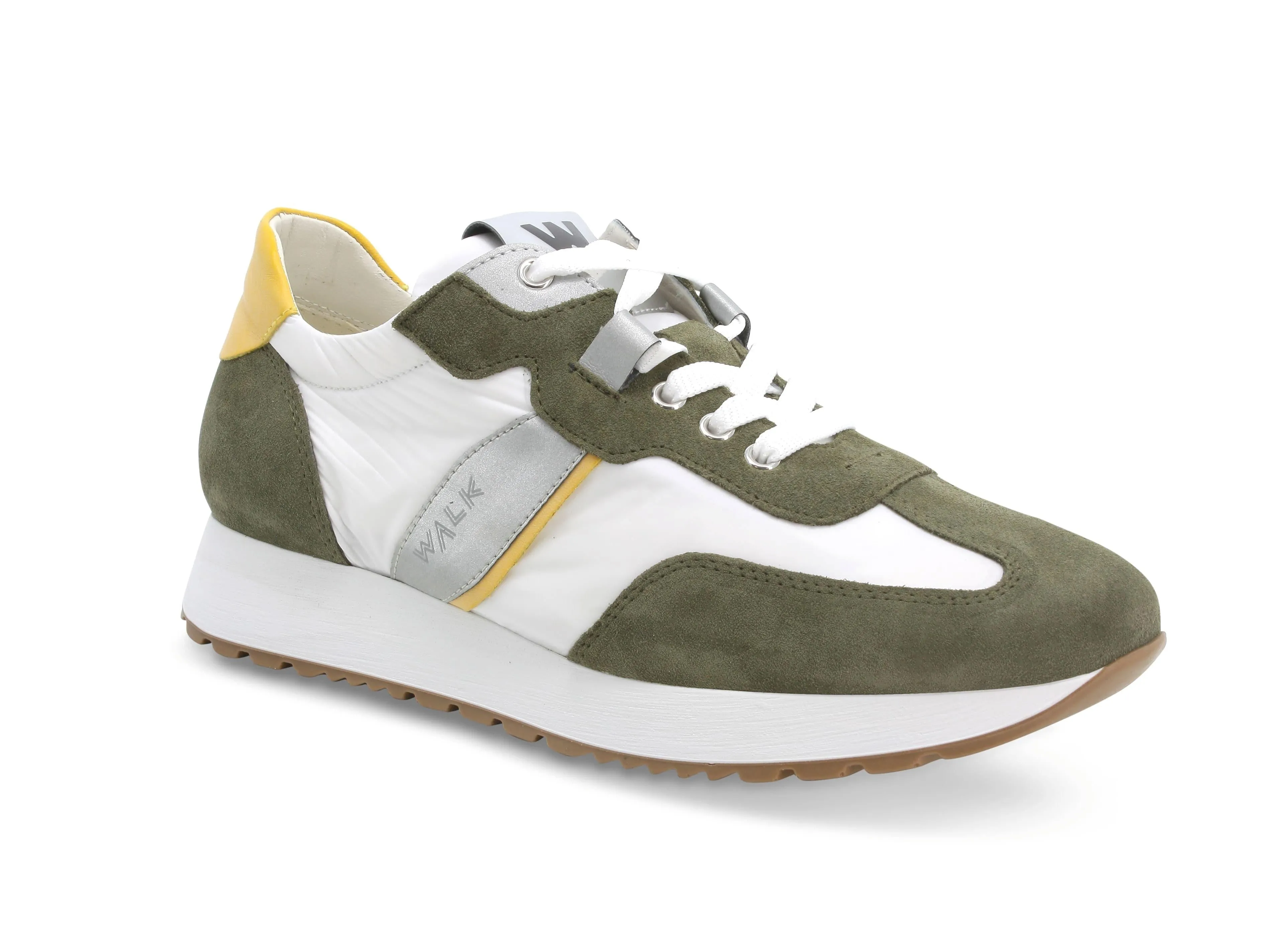 Melluso uomo sneakers in tessuto bianco e camoscio