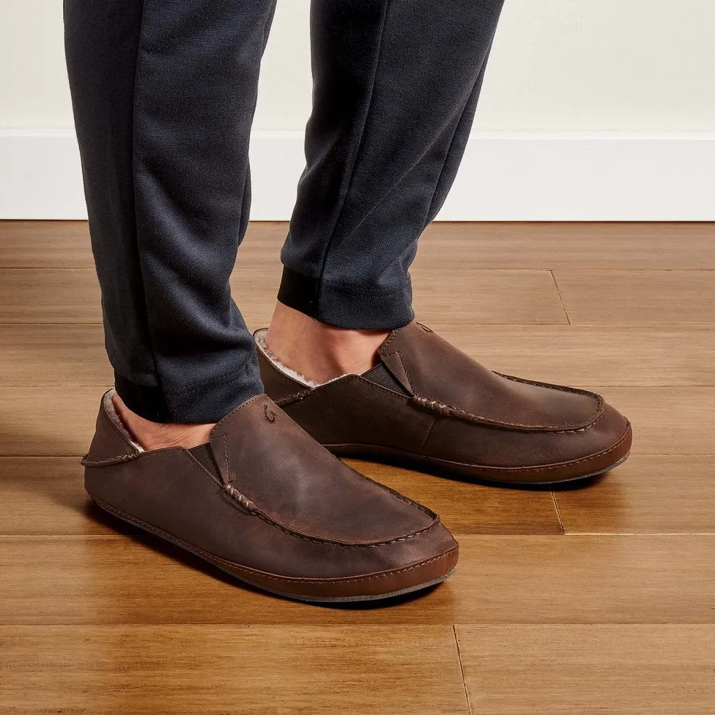 Mens Moloa Slipper in Dark Wood - Comfortable and Stylish Slip-On Footwear