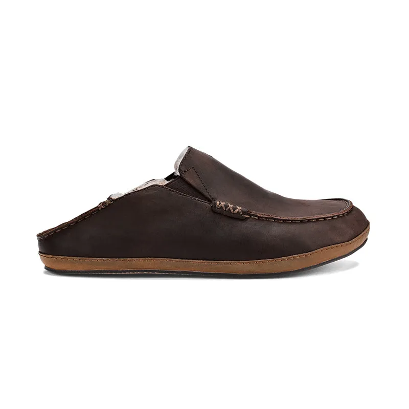 Mens Moloa Slipper in Dark Wood - Comfortable and Stylish Slip-On Footwear