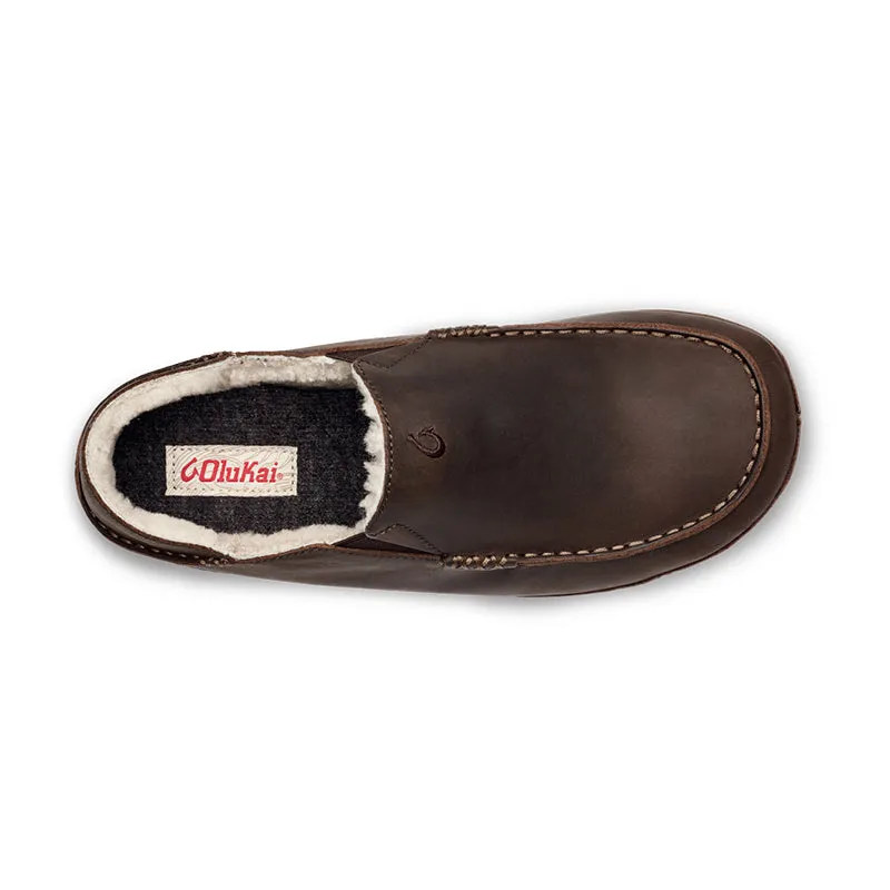 Mens Moloa Slipper in Dark Wood - Comfortable and Stylish Slip-On Footwear