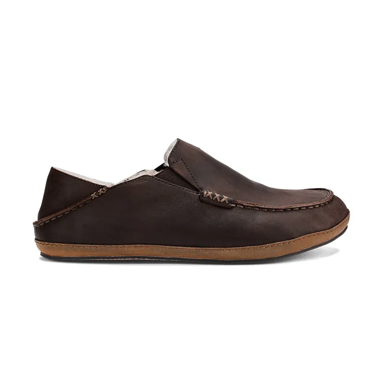 Mens Moloa Slipper in Dark Wood - Comfortable and Stylish Slip-On Footwear