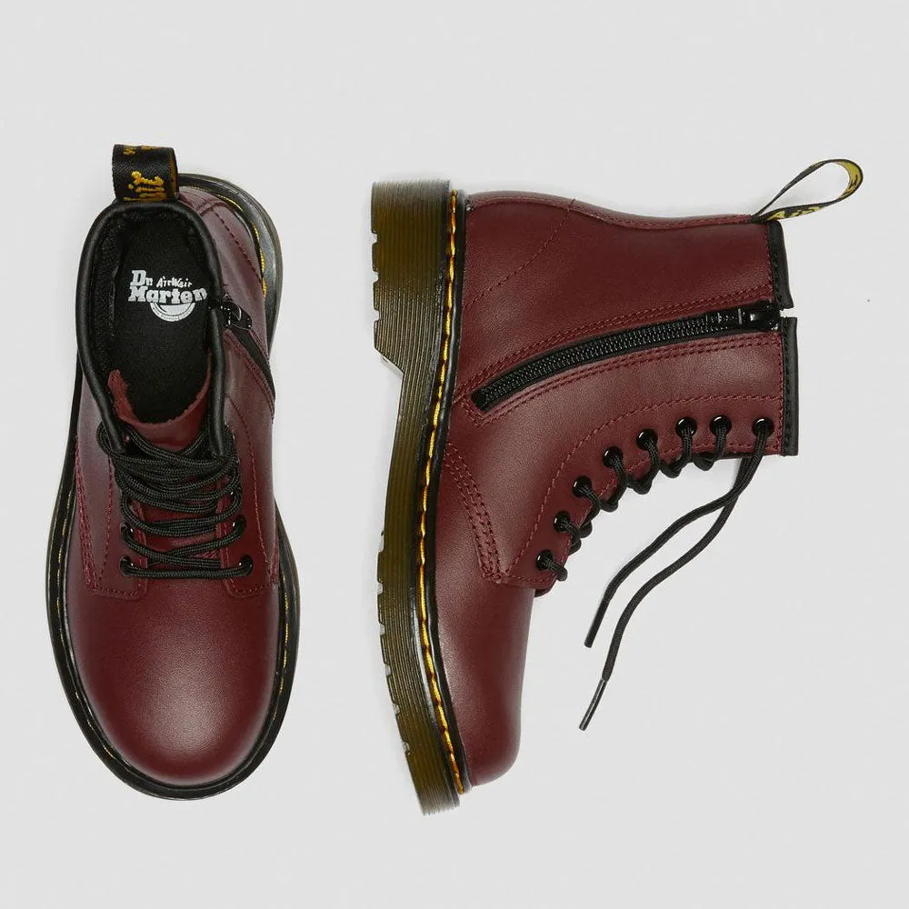 Scarpe Bambino DR. MARTENS Stivali linea 1460 J in Pelle Rossa