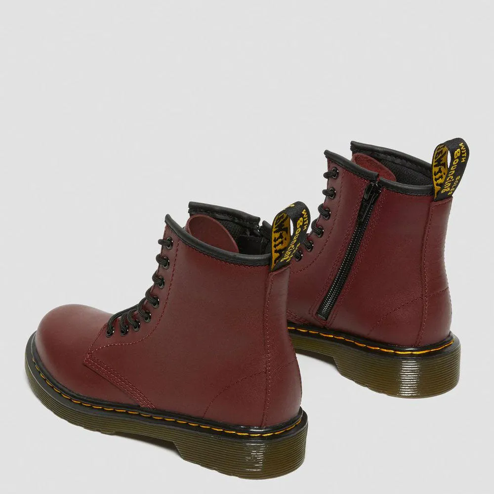 Scarpe Bambino DR. MARTENS Stivali linea 1460 J in Pelle Rossa