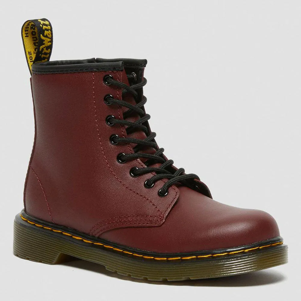 Scarpe Bambino DR. MARTENS Stivali linea 1460 J in Pelle Rossa