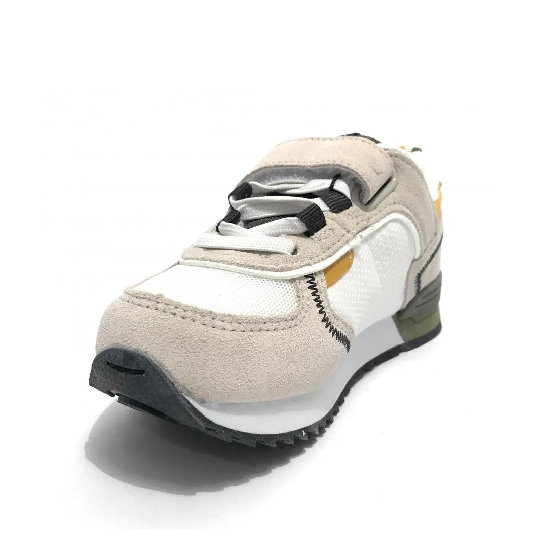 Scarpe casual da Bambino - COLMAR Art. TRAVIS SPORT COLORS Y05 WHITE GREEN OCHRE