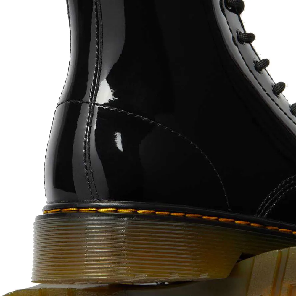 Scarpe DR. MARTENS Stivali linea 1460 Y Patent Lamper in Pelle Verniciata Nera