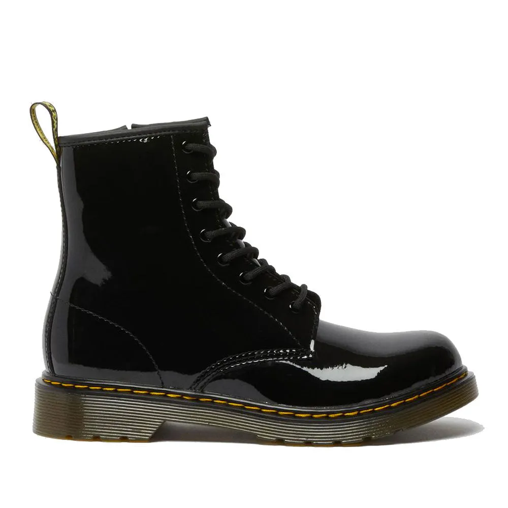 Scarpe DR. MARTENS Stivali linea 1460 Y Patent Lamper in Pelle Verniciata Nera