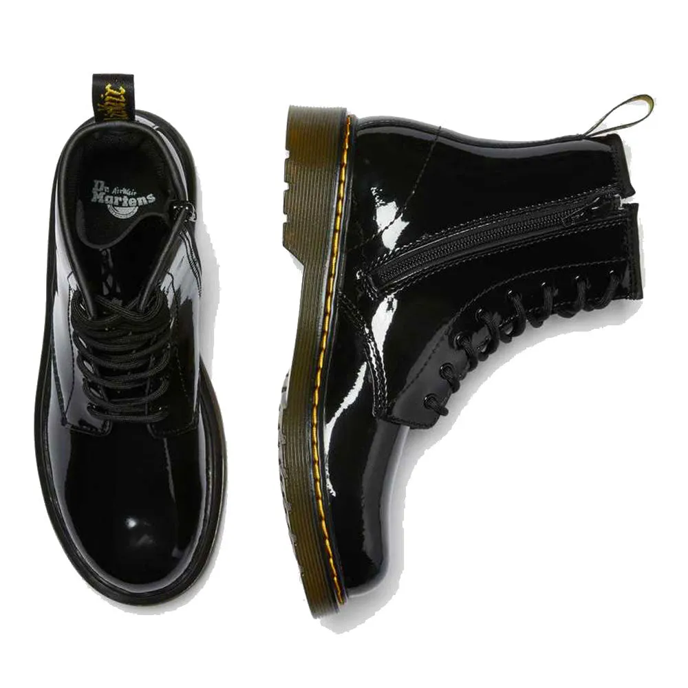 Scarpe DR. MARTENS Stivali linea 1460 Y Patent Lamper in Pelle Verniciata Nera