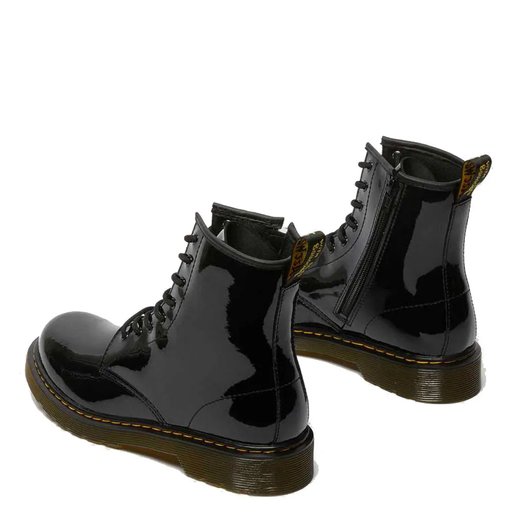 Scarpe DR. MARTENS Stivali linea 1460 Y Patent Lamper in Pelle Verniciata Nera