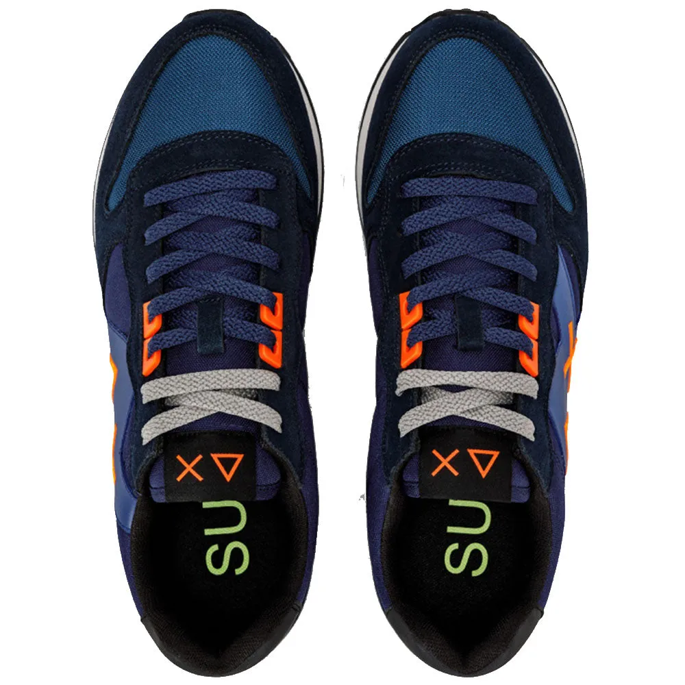 Scarpe Uomo Sun68 Sneakers Jaki Fluo Navy Blue - Z43115