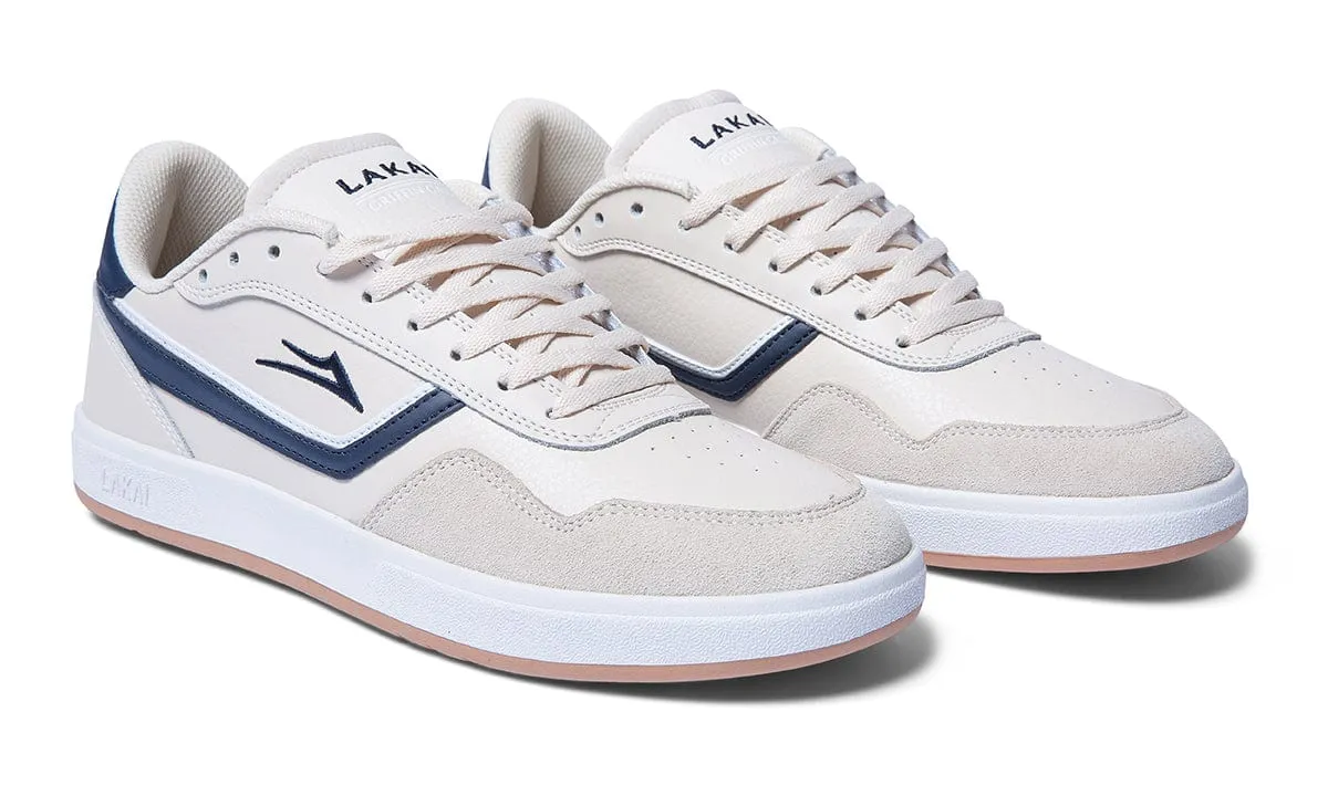 Terrace Cream/navy Suede