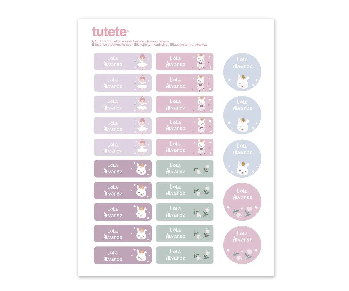 Tutete - 25 Etichette Termoadesive